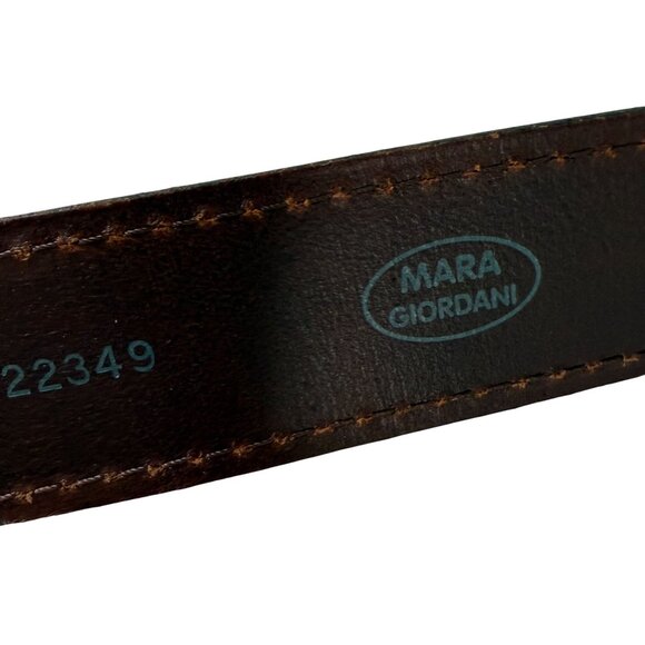Mara Giordani Genuine Leather Dress Belt Men’s 32/80 Brown Handmade in Italy - Picture 7 of 8